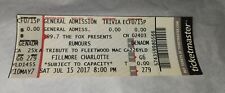 RUMOURS ticket stub Tribute to Fleetwood Mac charlotte nc 7/15/2017 picture