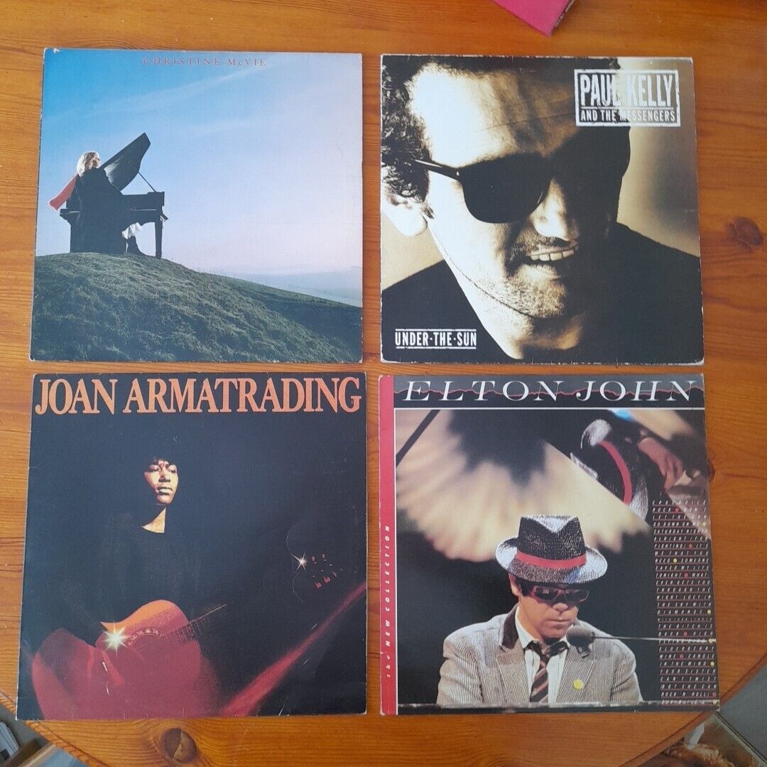 Vinyl LP'S X4 Paul Kelly Christine Mcvie Elton John Joan Armatrading