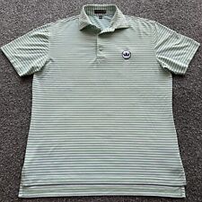 Peter Millar Polo Shirt Mens Small Green Striped Tour Issued Summer Comfort Golf picture