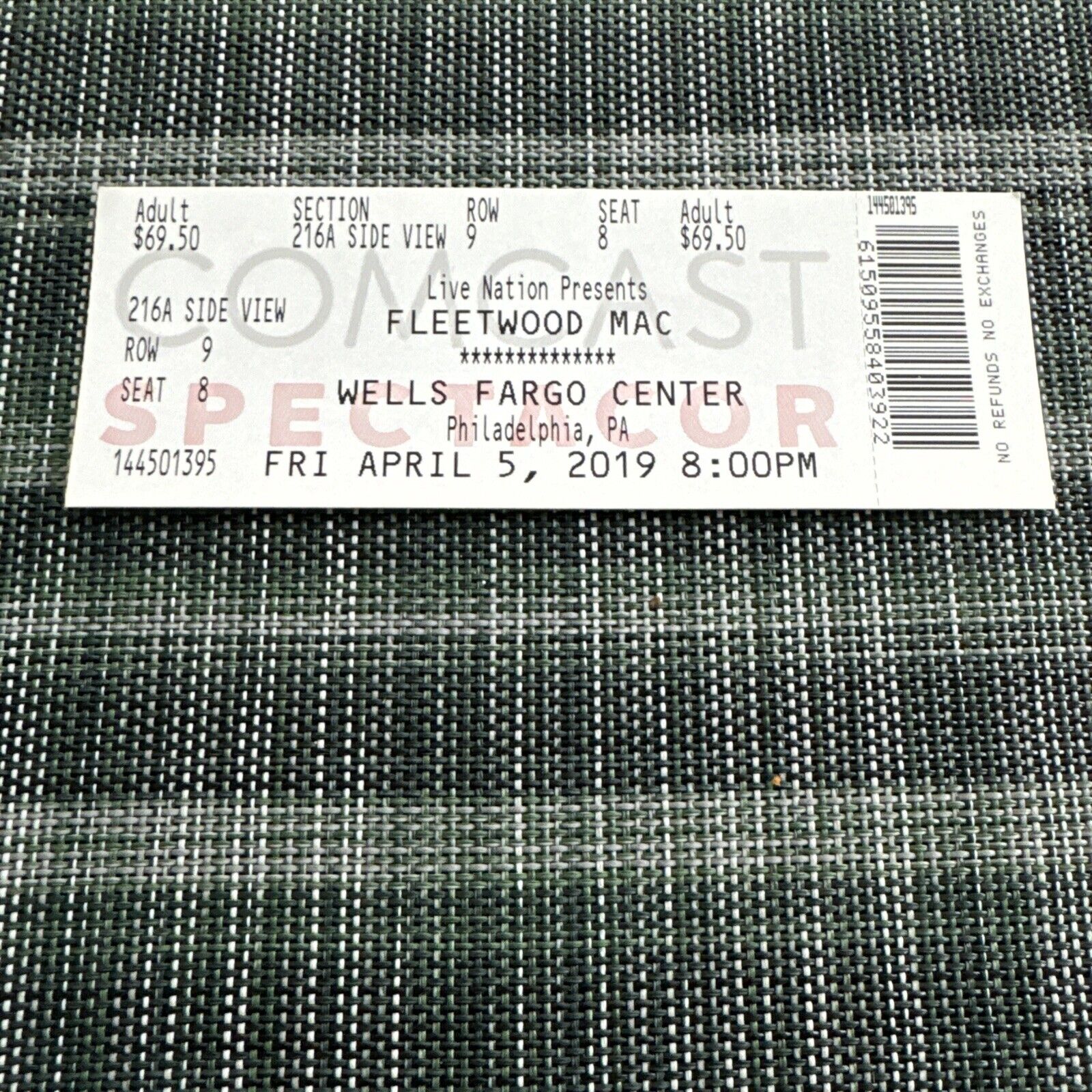 FLEETWOOD MAC Full Concert Ticket Stub PHILLY 4/5/2019 Stevie Nicks