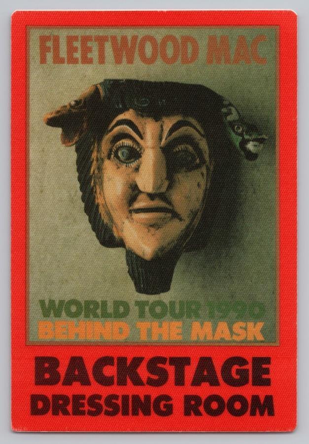 Fleetwood Mac Behind The Mask World Tour. Red Cloth Dressing Room Backstage Pass
