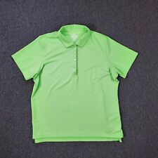 Peter millar Polo Shirt Womens XL E4 wicking upf protection lime green golf  picture