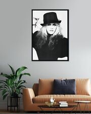  Stevie Nicks Vintag RARE Fine Art Print  B&W  HQ FRAMED Wall Decor  picture