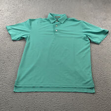 Peter Millar Summer Comfort Polo Shirt Mens Medium Green Golf Casual picture