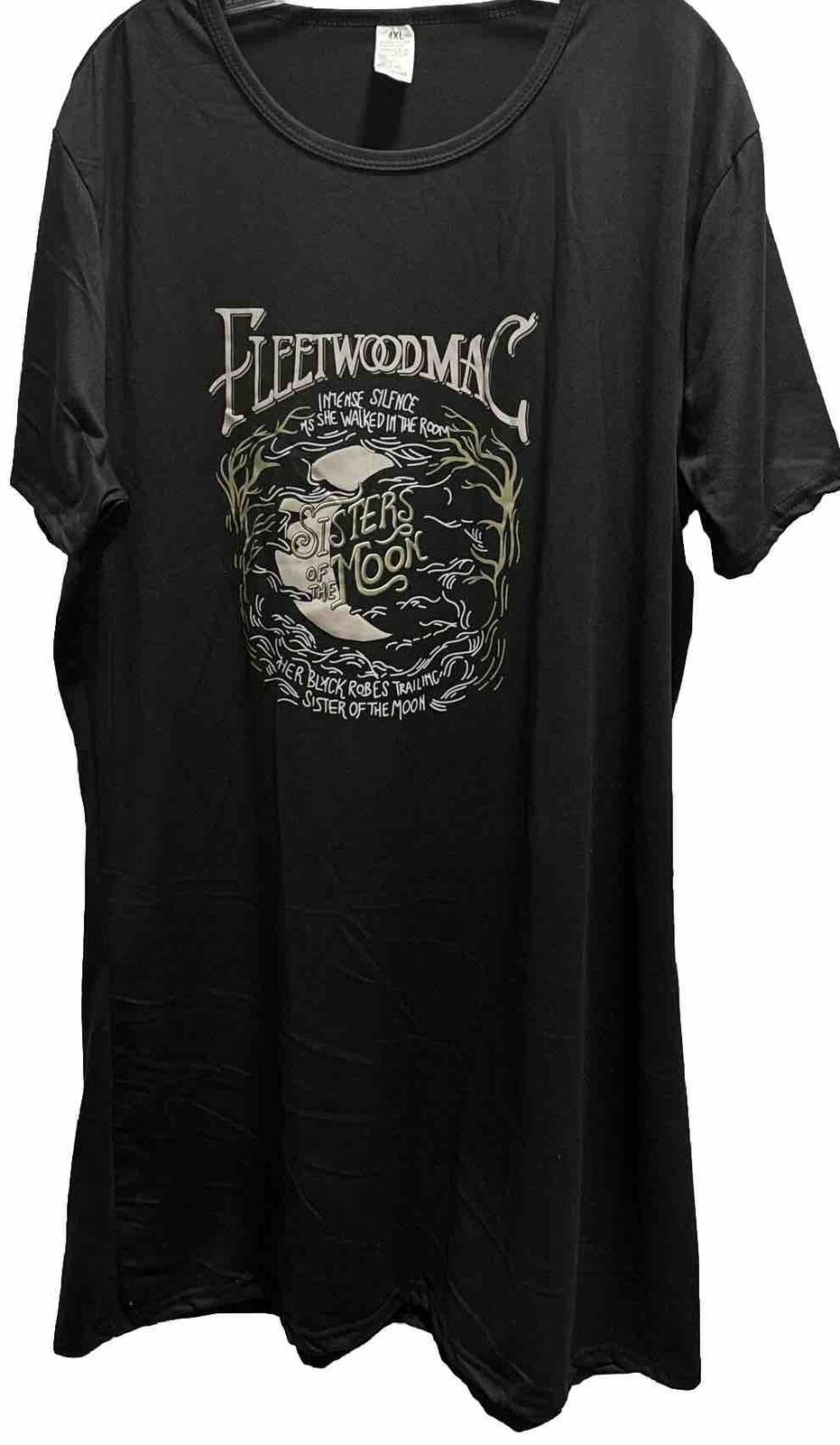 Fleetwood mac night shirt 4xl women’s adult short sleeve polyester/elastine