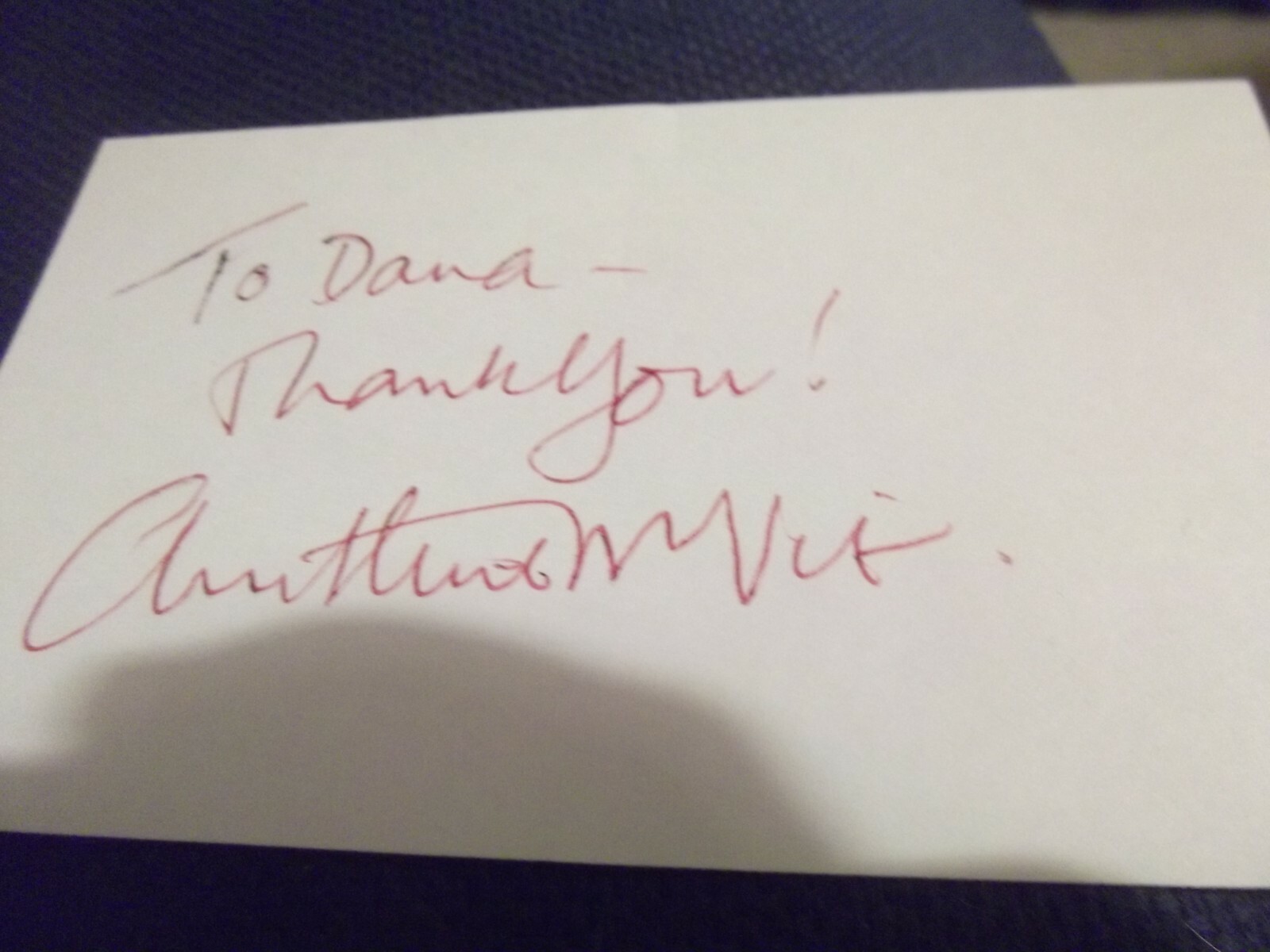 Fleetwood Mac CHRISTINE McVIE hand signed card Fleetwood Mac CHRISTINE McVIE hand signed card