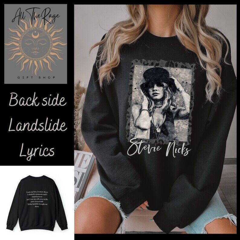 Stevie Nicks Shirt Landslide Lyrics On Back Side Unisex Gift