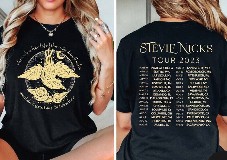 Stevie Nicks Concert Graphic T-Shirt, Stevie Nicks Fleetwood Mac Band Tour