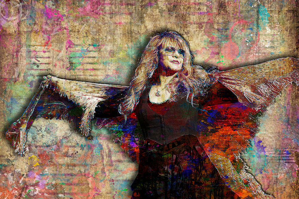 Stevie Nicks Poster, Stevie Nicks of Fleetwood Mac Gift, Stevie Nicks Tribute Fi