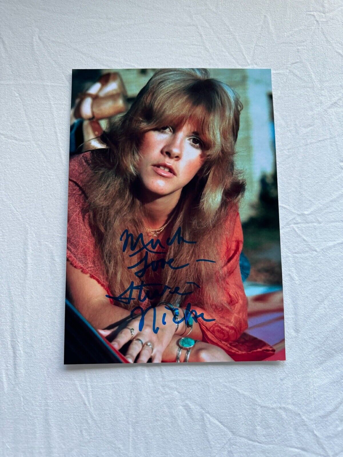 Stevie Nicks Fleetwood Mac autographed signed photo & coa
