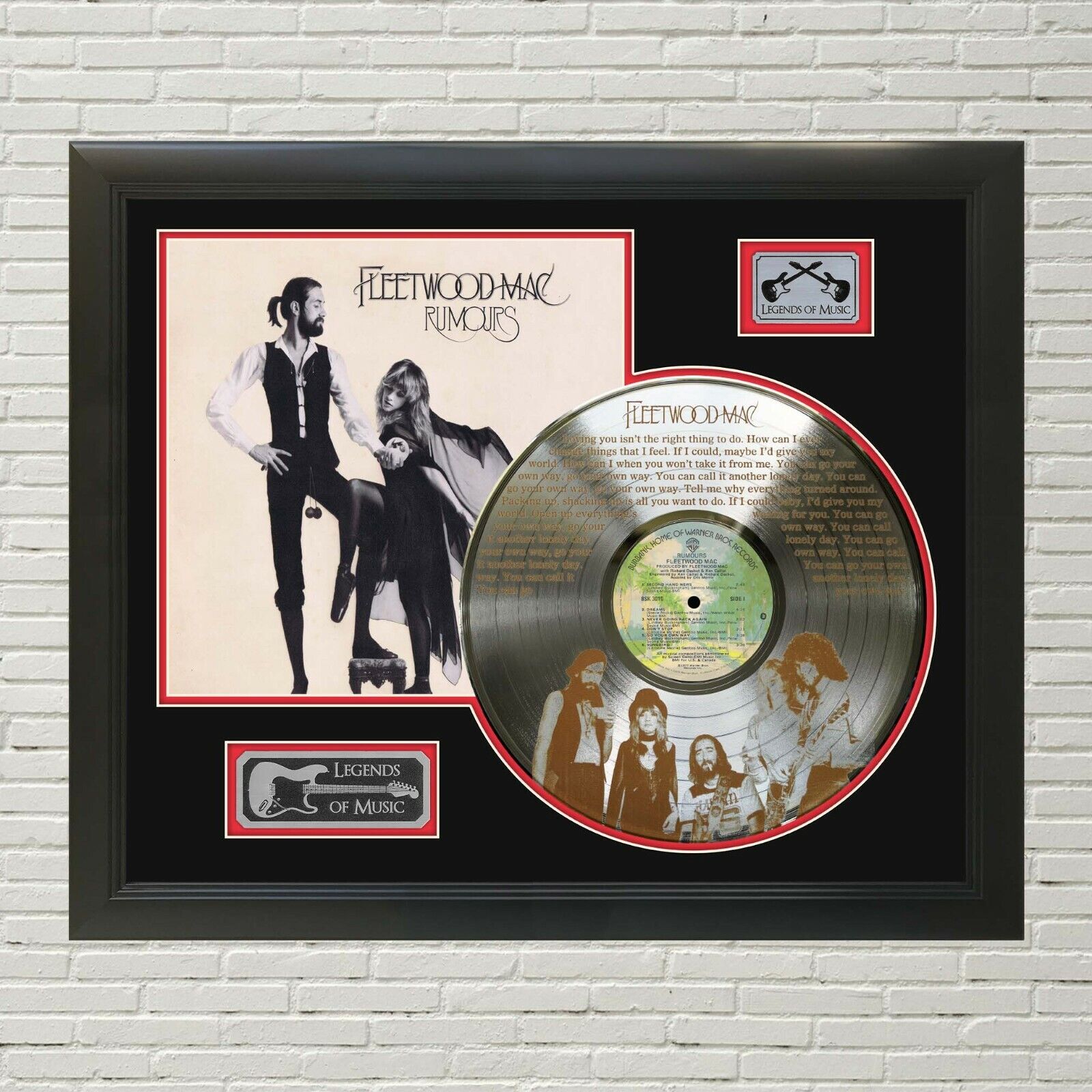 Fleetwood Mac - Go Your Own Way etched limited edition silver framed display 