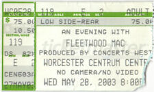 Vintage 2003 Fleetwood Mac Concert Ticket Stub Worcester MA Seat #2 picture