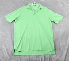 Peter Millar Summer Comfort Shirt Mens Large Green Polo Golf Stretcg picture