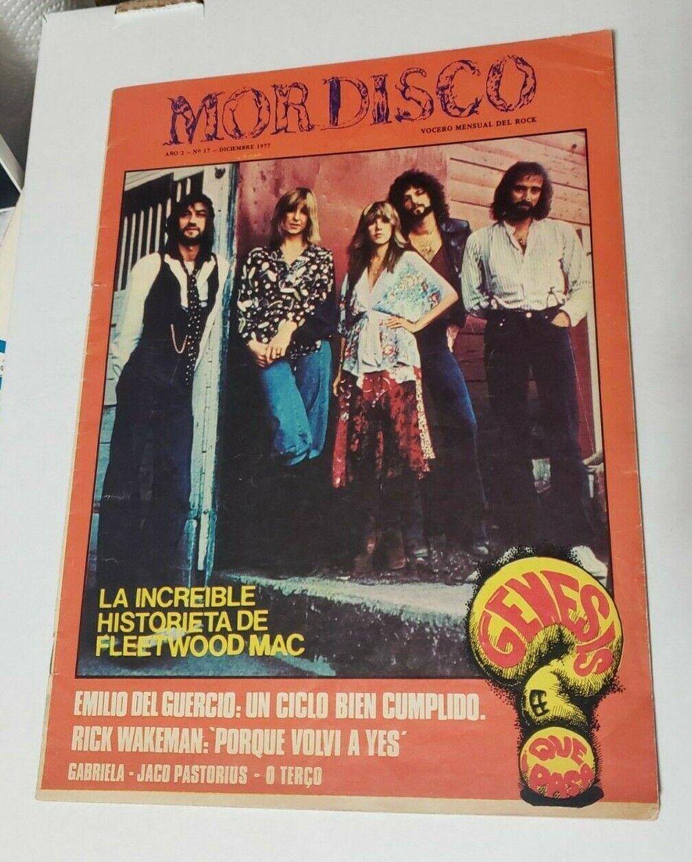 Vintage Dec 1977 Fleetwood Mac Cover & Article MorDisco Argentina Rock Magazine 