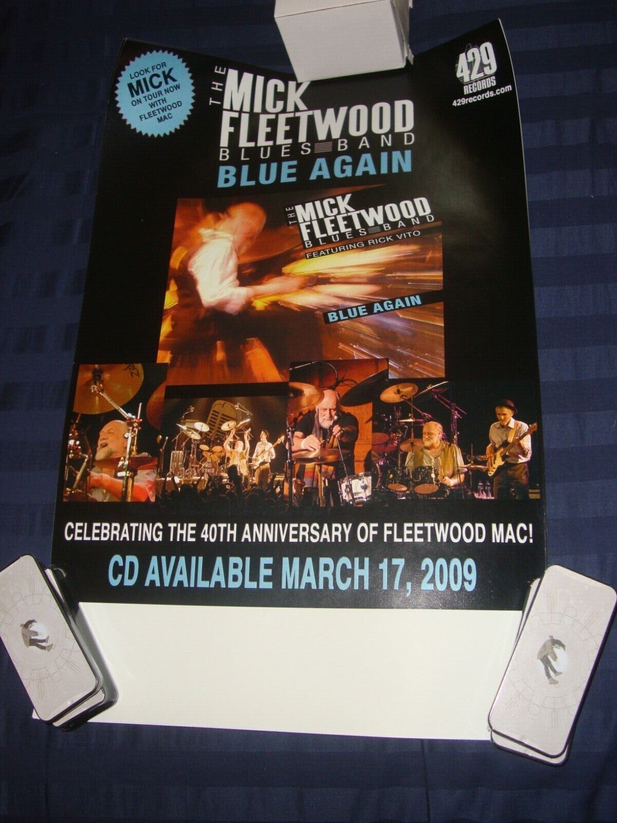 Fleetwood Mac Mick Fleetwood Blue Again promo poster