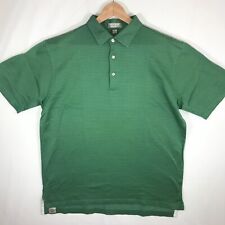 Peter Millar Shirt Mens Large Green Short Sleeve Polo Stripe picture