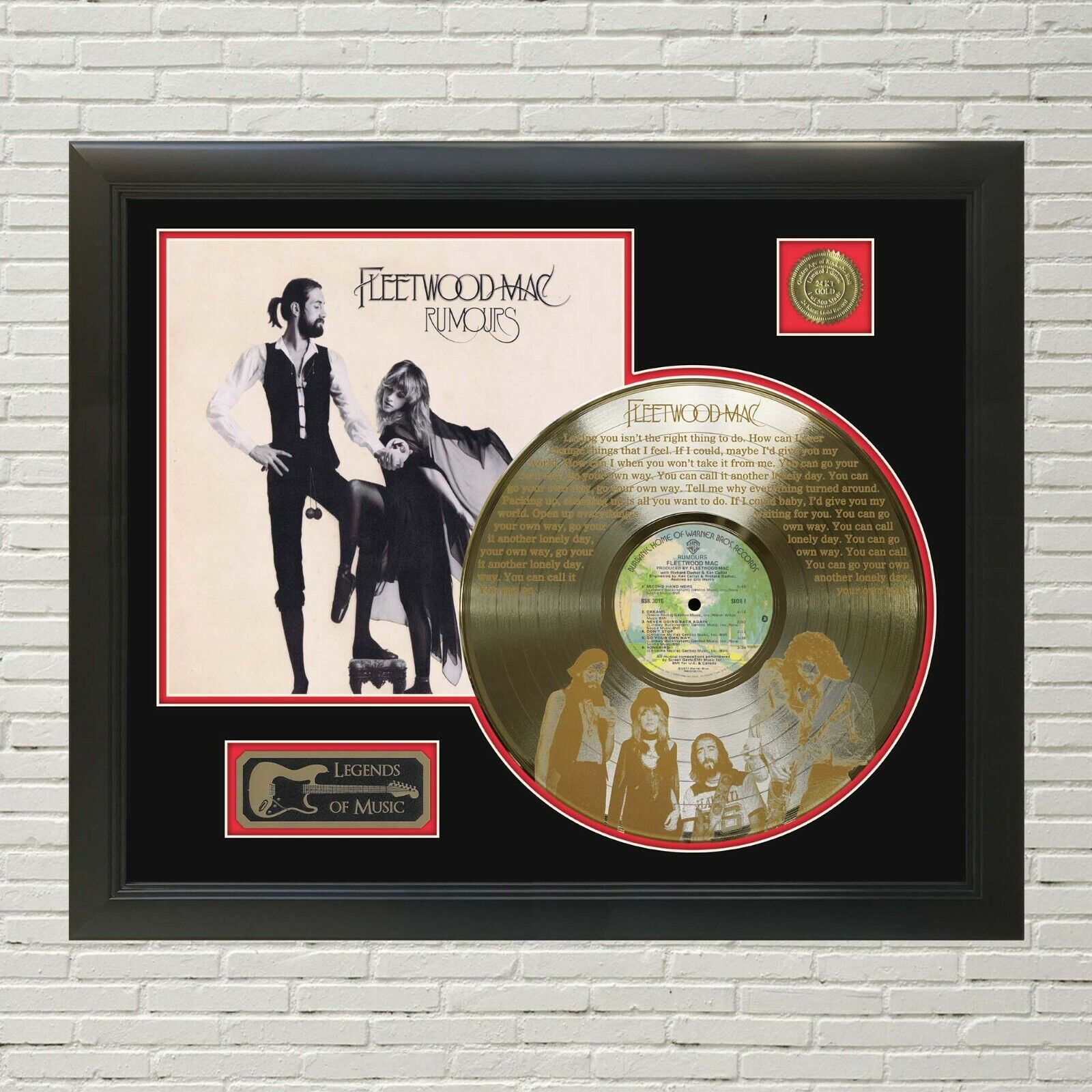 Fleetwood Mac - Go Your Own Way etched limited edition framed record display 