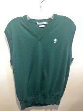 Peter Millar 100% Merino Wool Golf Sweater Vest Mens XL Green picture